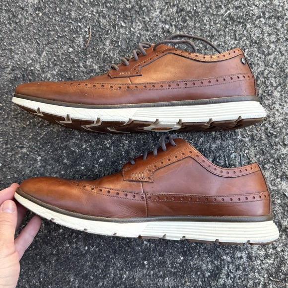 Timberland Brogue Leather Oxford Men's 10.5 Franklin Park Brown Loafer Shoe - Picture 8 of 13